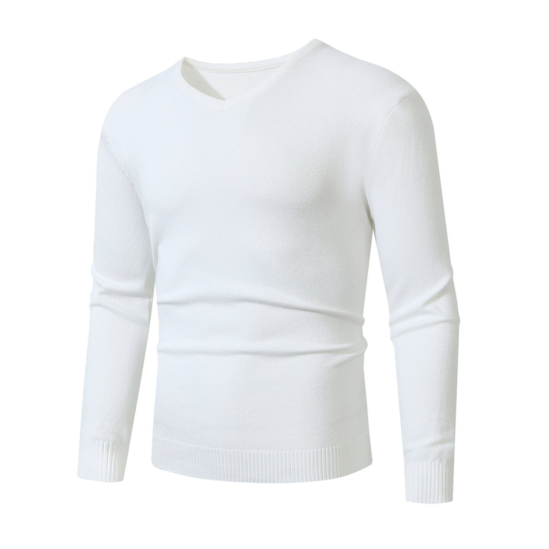 Pull homme col en V coton doux