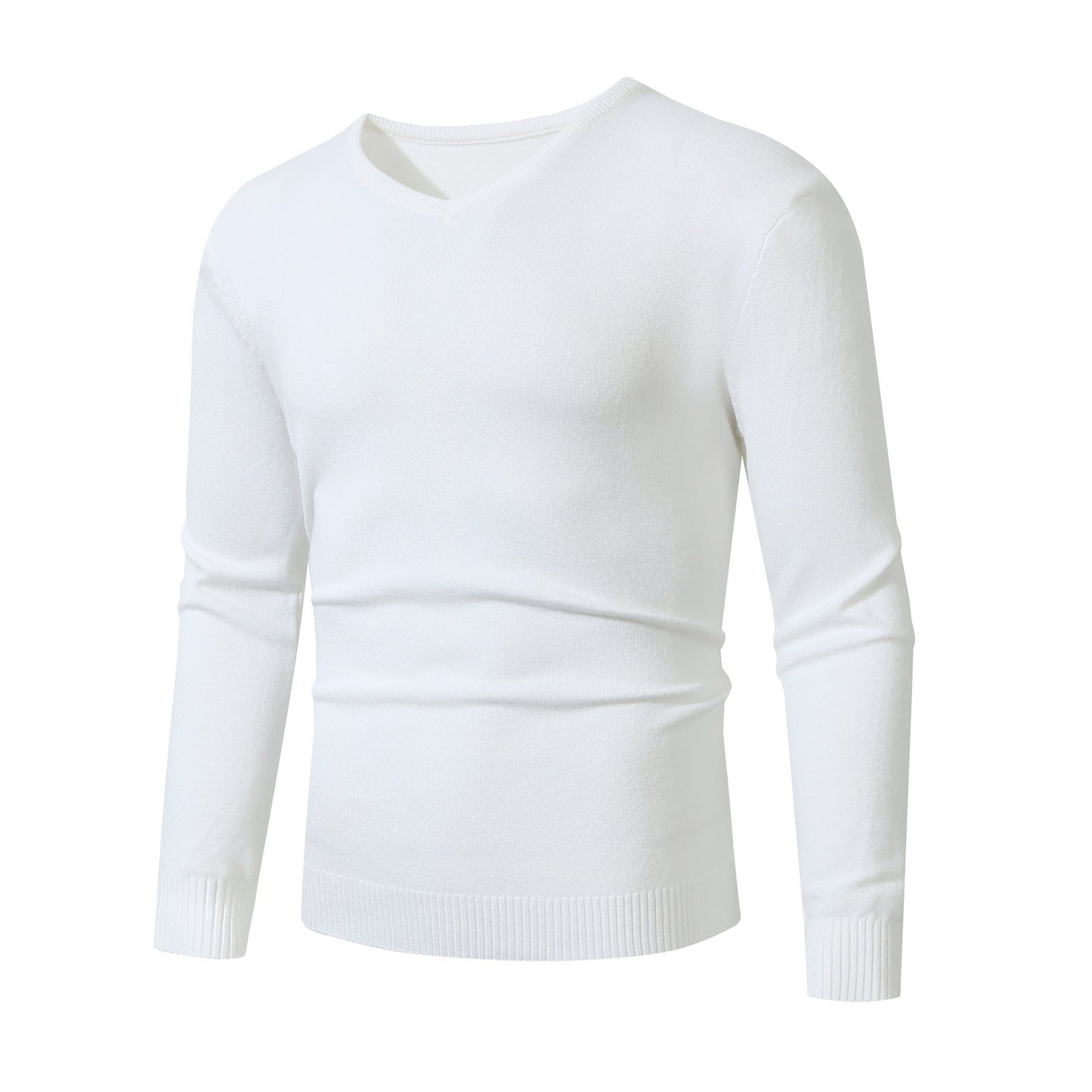 Pull homme col en V coton doux
