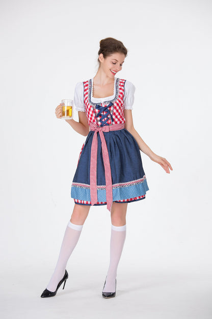 Robe Dirndl pour femme, motif floral, petite jupe