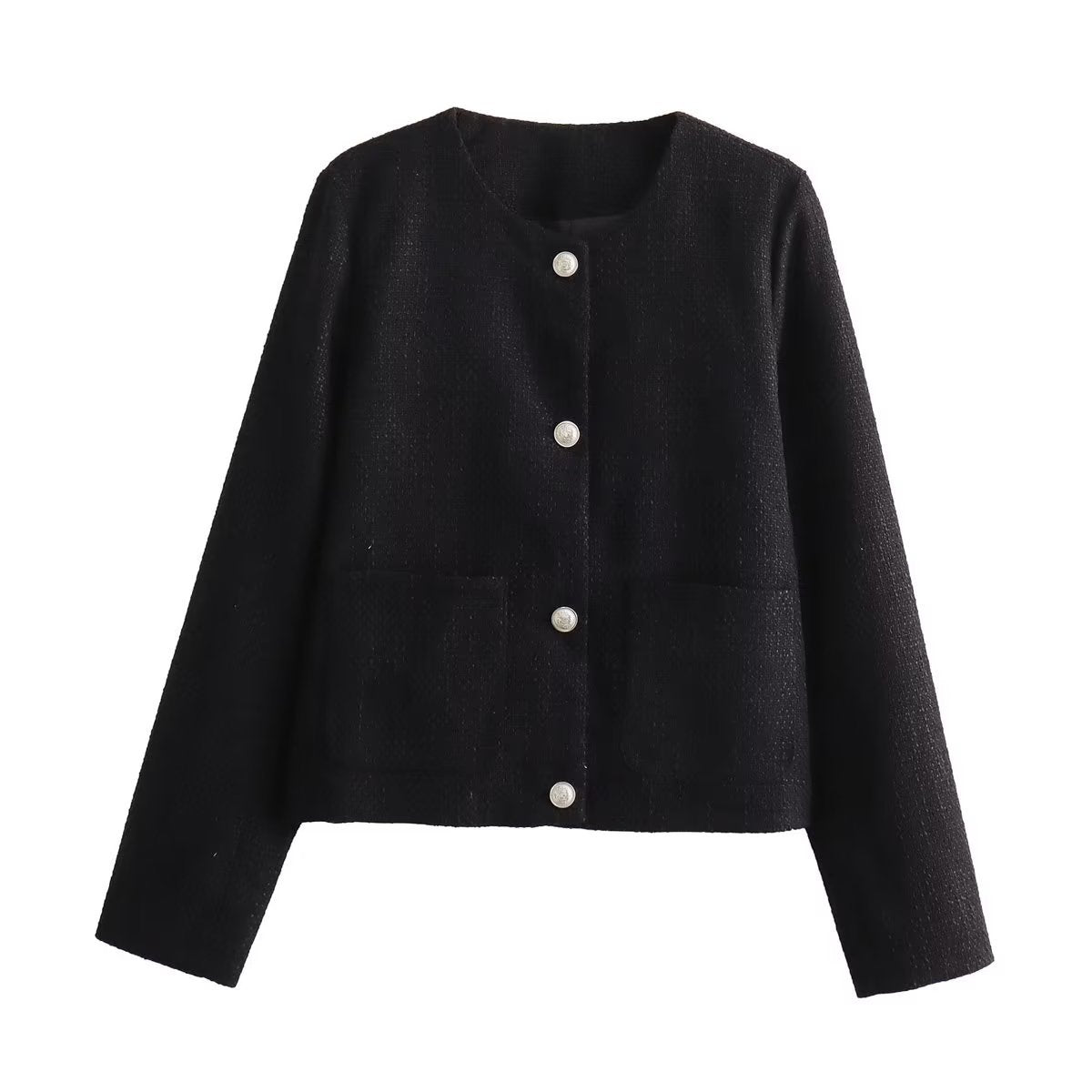 Veste courte élégante pour femme avec poches