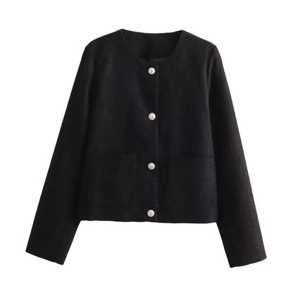 Veste courte élégante pour femme avec poches