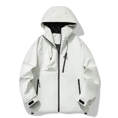 Veste de sport pour hommes Imperméable Fonctionnelle à capuche
