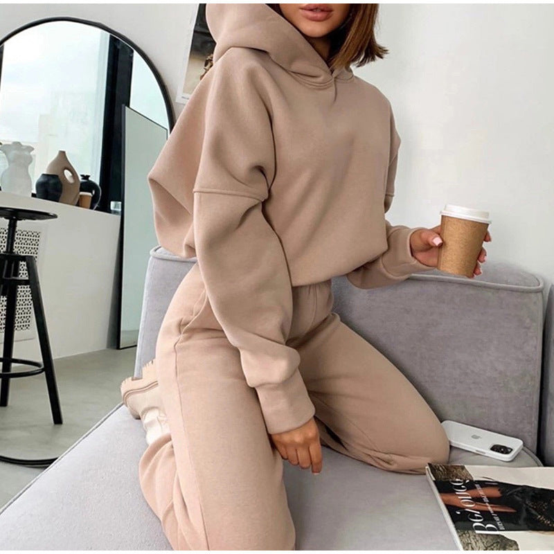 Damen Sweatshirt Hose Set Bequem Komfort Set - IdealeKleiden