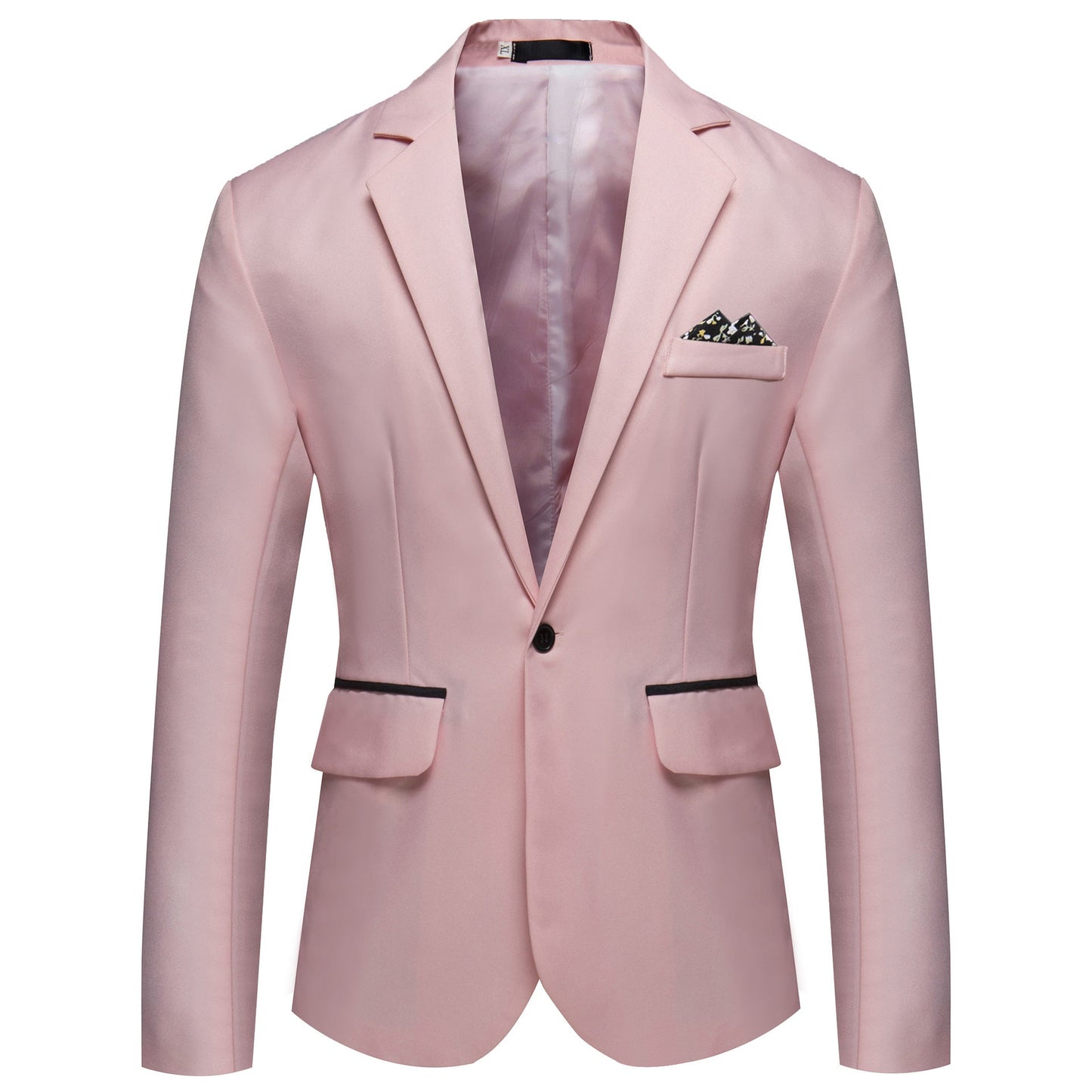 Veste de costume élégante en satin noir pour homme