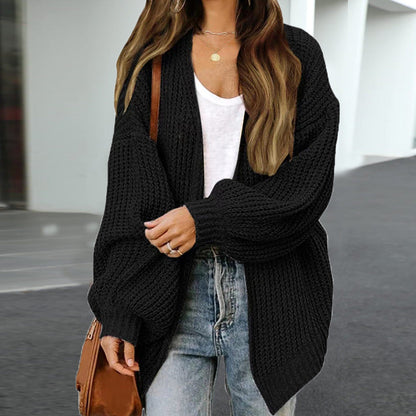 Gilet femme maille oversize coupe ample