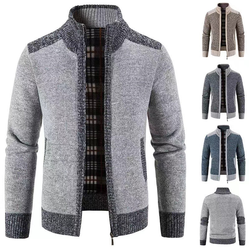 Herren Strickjacke Modern Reißverschluss Elegantes Design - IdealeKleiden