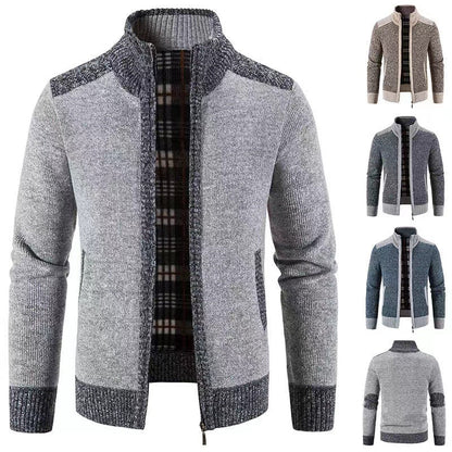 Herren Strickjacke Modern Reißverschluss Elegantes Design - IdealeKleiden