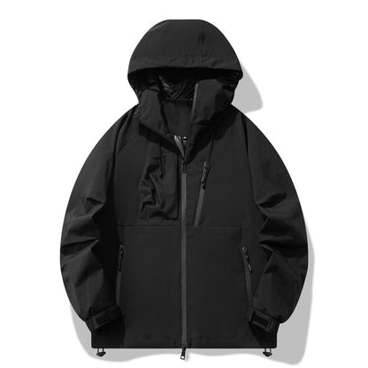 Veste de sport pour hommes Imperméable Fonctionnelle à capuche