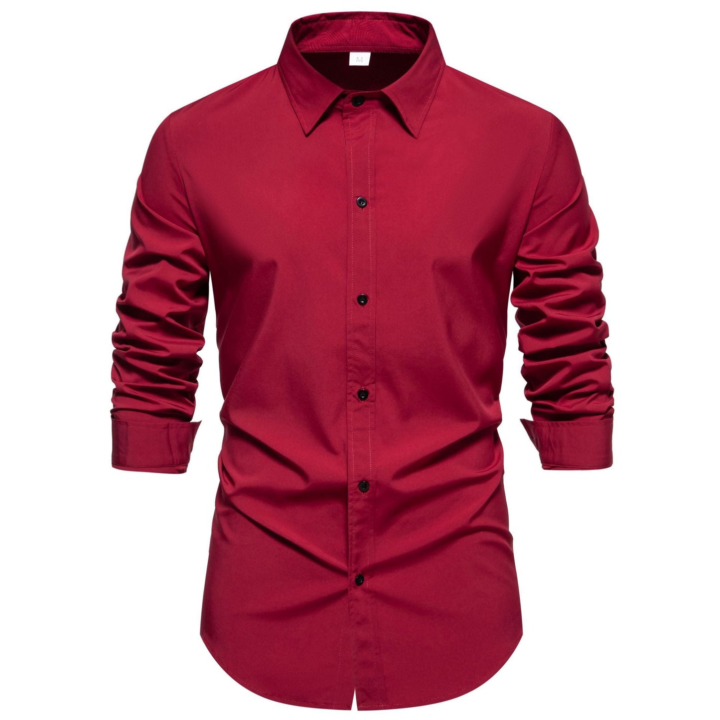 Chemise homme manches longues en coton coupe moderne