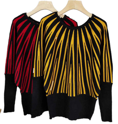 Pull rayé doux oversize pour femme