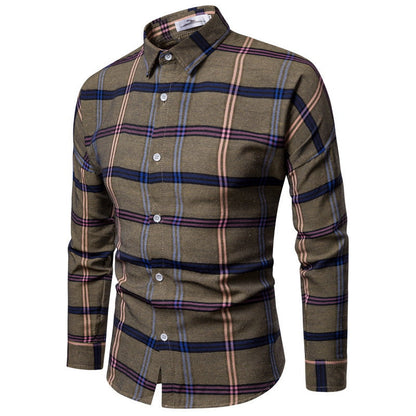 Herren Flanellhemd Kariert Modern Bequem - IdealeKleiden