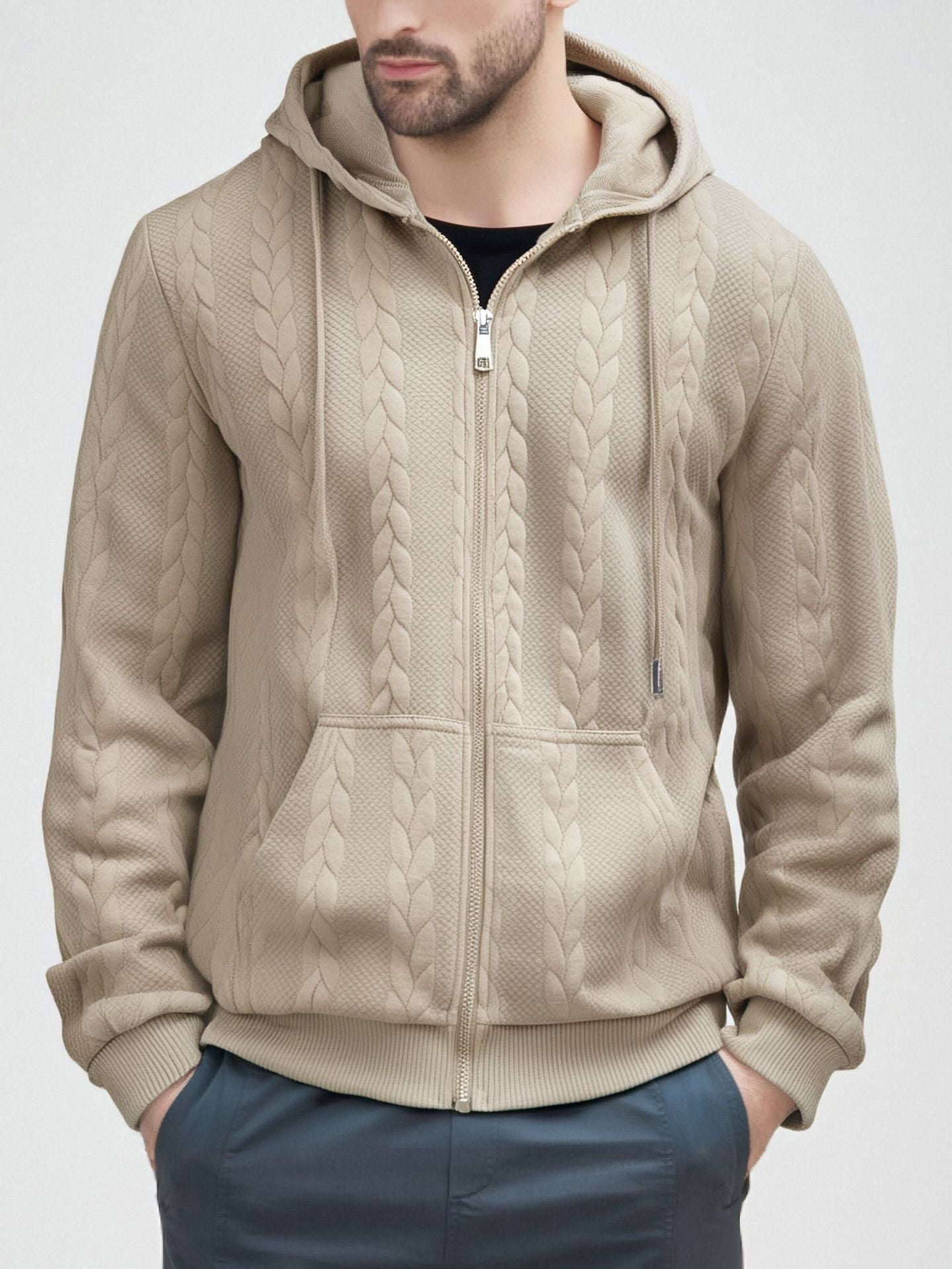 Cardigan homme Capuche Chaud Élégant