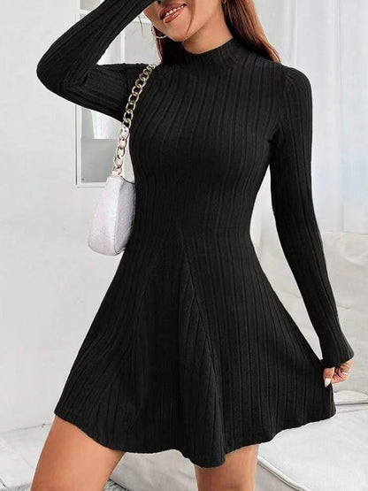 Robe pull femme élégante à manches longues