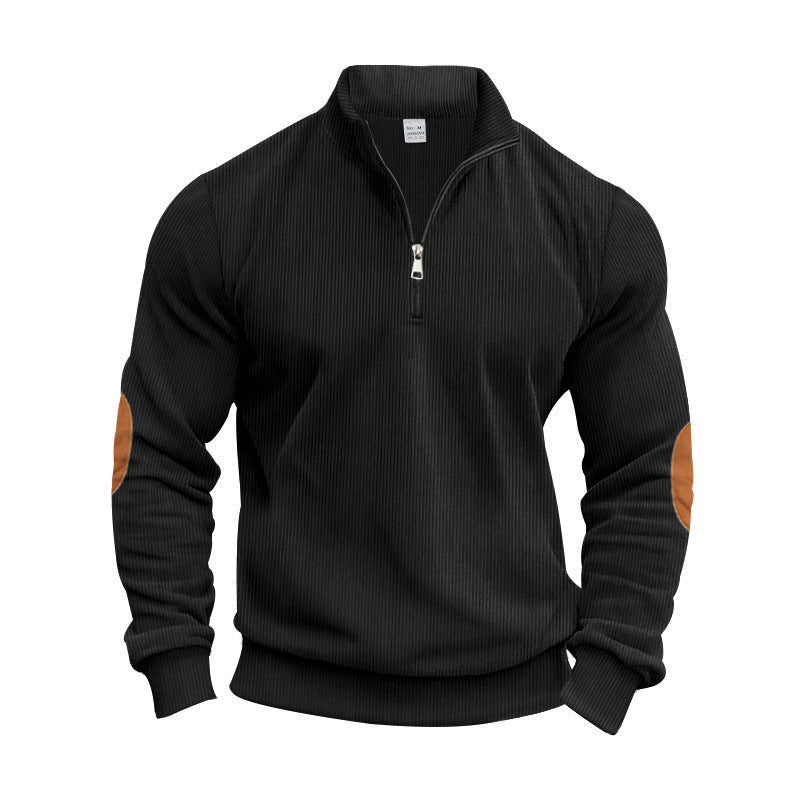 Pull en tricot pour homme, moderne, à fermeture éclair, look élégant