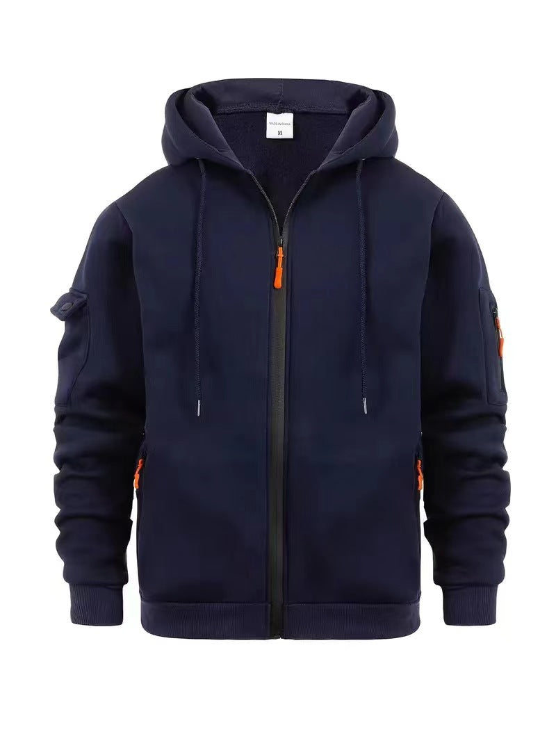 Veste d'extérieur pour homme Pratique Fermeture éclair Poches
