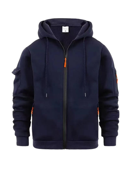 Veste d'extérieur pour homme Pratique Fermeture éclair Poches