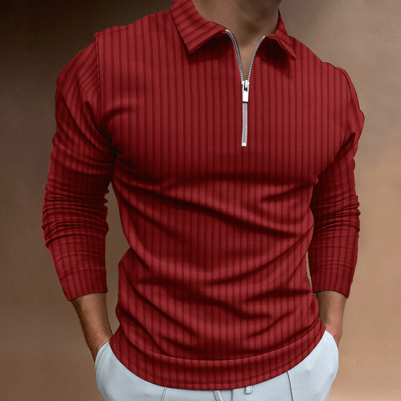 Polo pour homme style moderne avec fermeture éclair