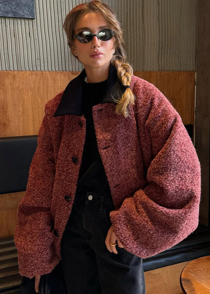 Veste teddy oversize douce