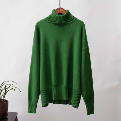 Pull-over tricoté pour femme Confortable Chaud Bord-côtes