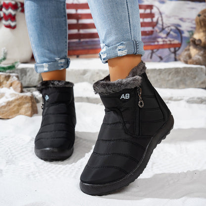 Bottes d'hiver pour femme Chaudes Pratiques Fermeture éclair
