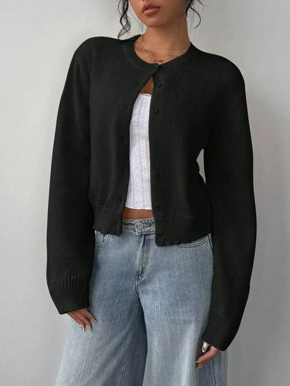 Cardigan souple femme, pull court