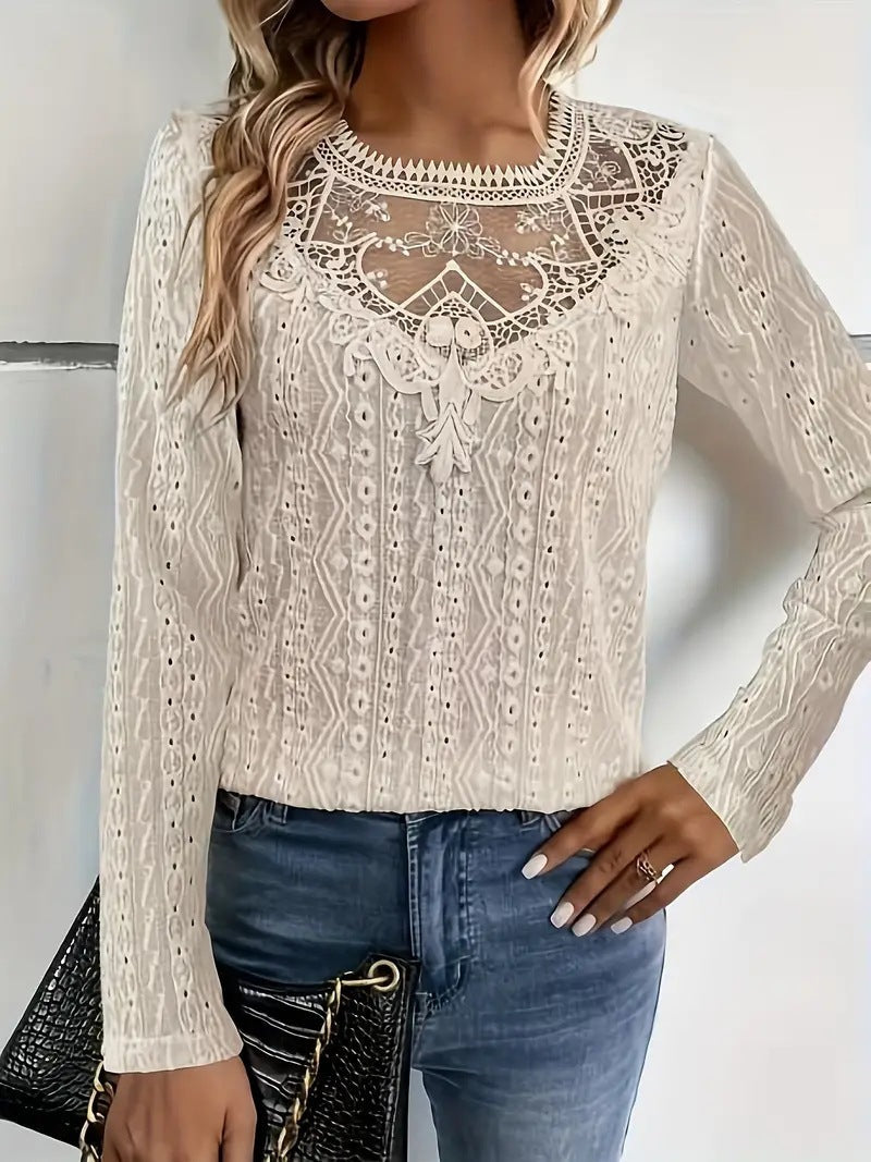 Chemisier Élégant Femme Dentelle Ajouree