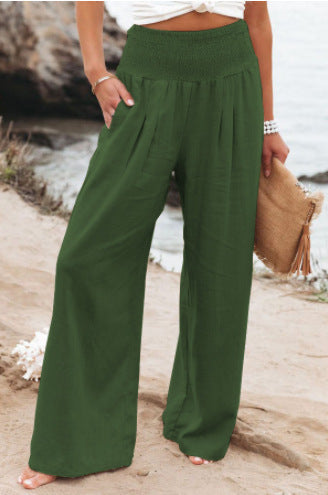 Pantalon en lin pour femme Confortable Coupe ample Type de pantalon d'été