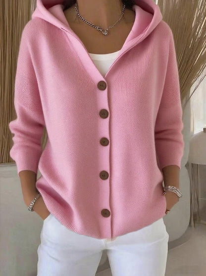 Cardigan Femme Capuche Moderne Décontracté