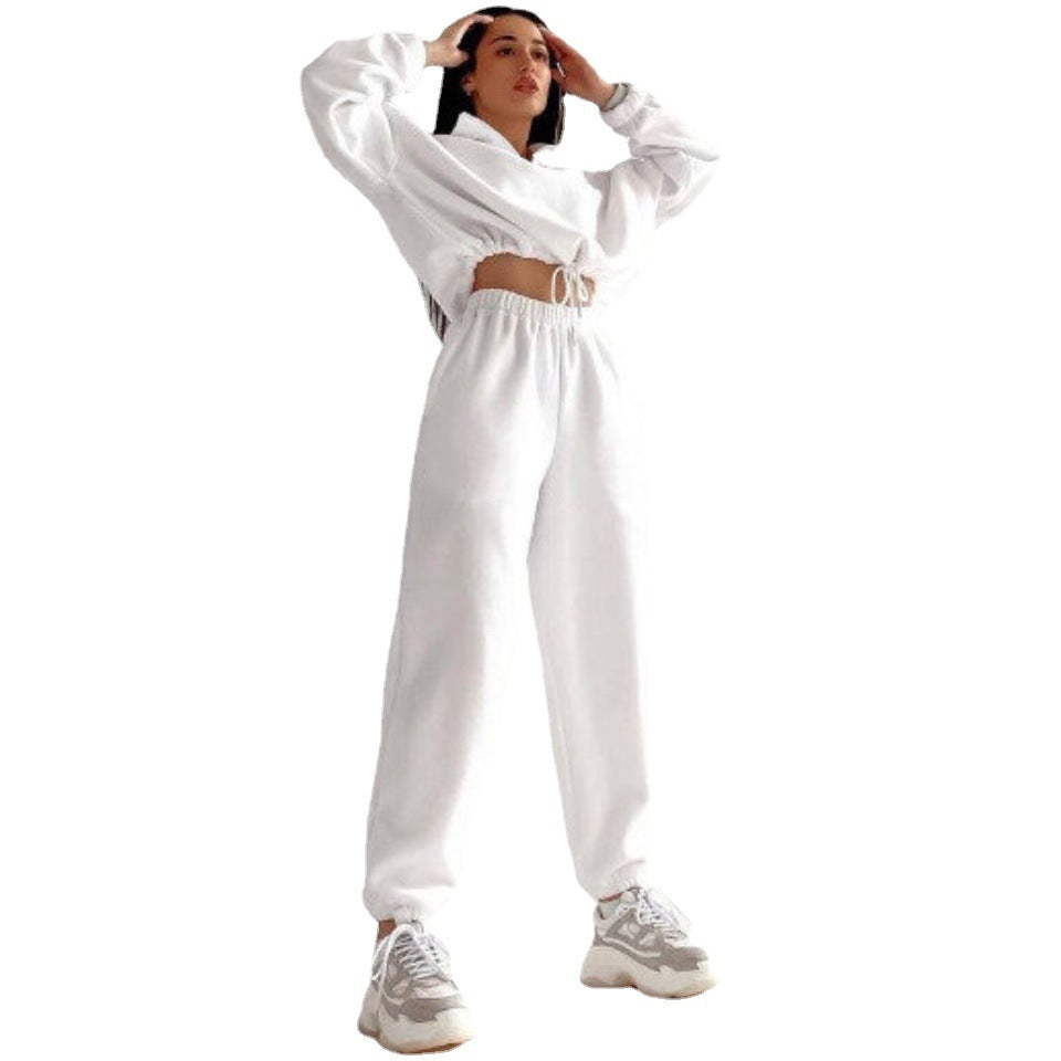 Survêtement de jogging en polaire pour femme, confortable, décontracté, design