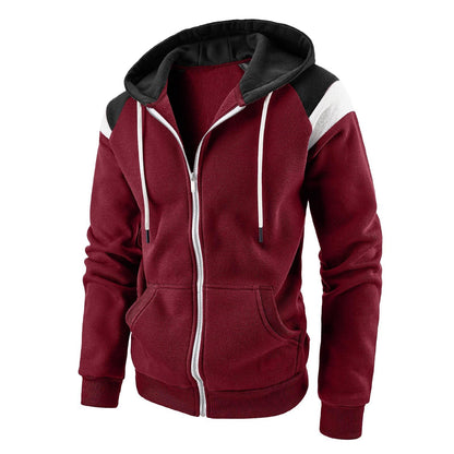 Sweat à capuche zippé sport pour homme Style moderne