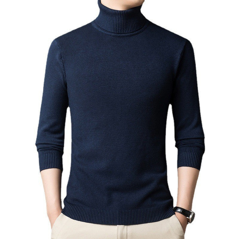 Pull Homme Col Roulé Ajusté Tendance