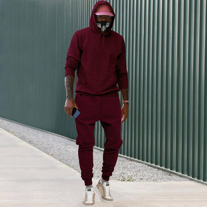 Survêtement de sport pour hommes, sweat à capuche, jogging, confortable