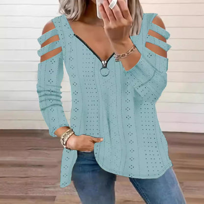 Débardeur femme avec manches cut-out et décolleté en V profond
