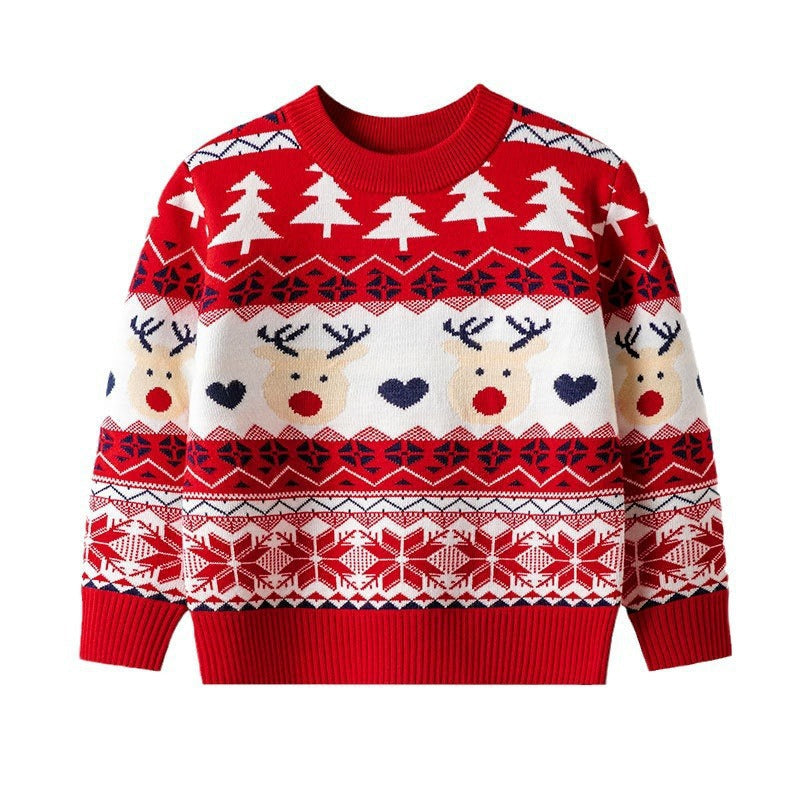 Pull de Noël rouge élégant pour homme