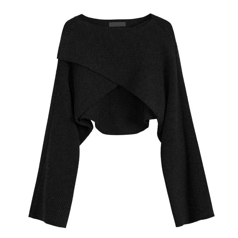Pull femme décontracté asymétrique texturé