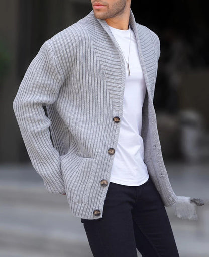 Hommes Pull Cardigan Design Moderne Boutons