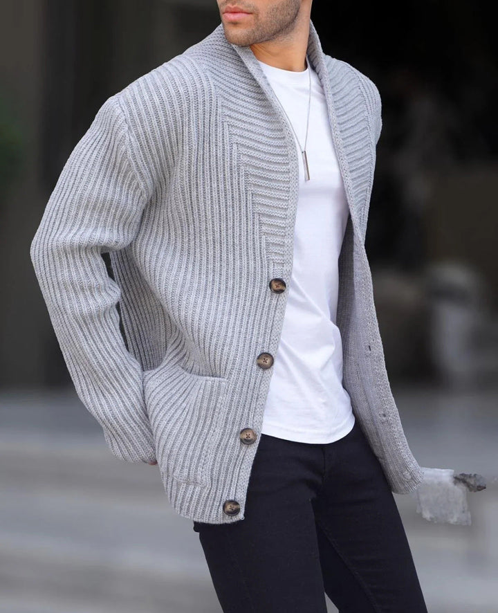 Hommes Pull Cardigan Design Moderne Boutons