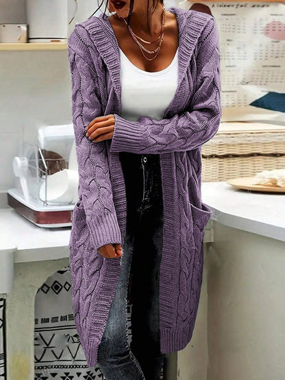 Gilet Femme Décontracté Long Grandes Poches