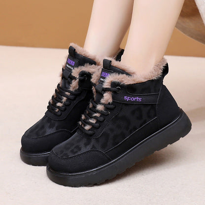 Damen Winter Sneaker Warm Isoliert Rutschfest - IdealeKleiden