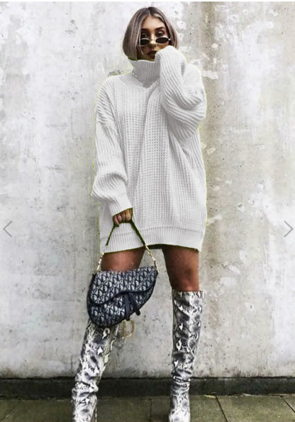 Pull en maille gaufre oversize tendance pour femme
