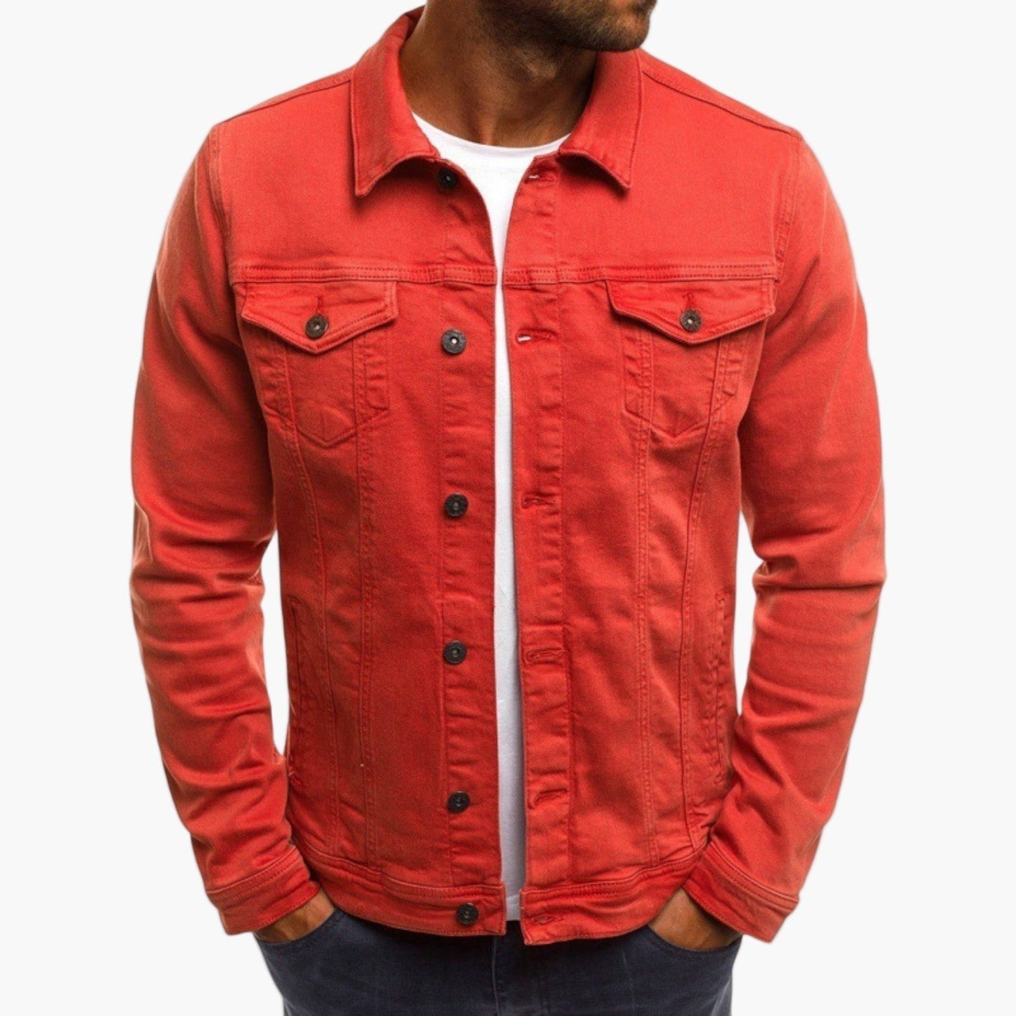 Veste en jean ajustée à la mode - Look quotidien élégant