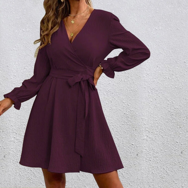 Robe portefeuille élégante longue pour femme