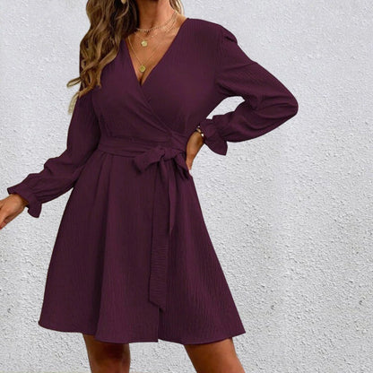 Robe portefeuille élégante longue pour femme