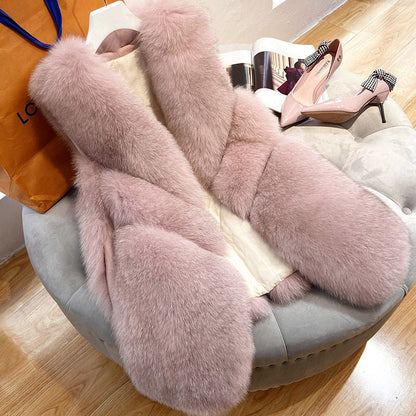 Gilet en fourrure de luxe pour femme