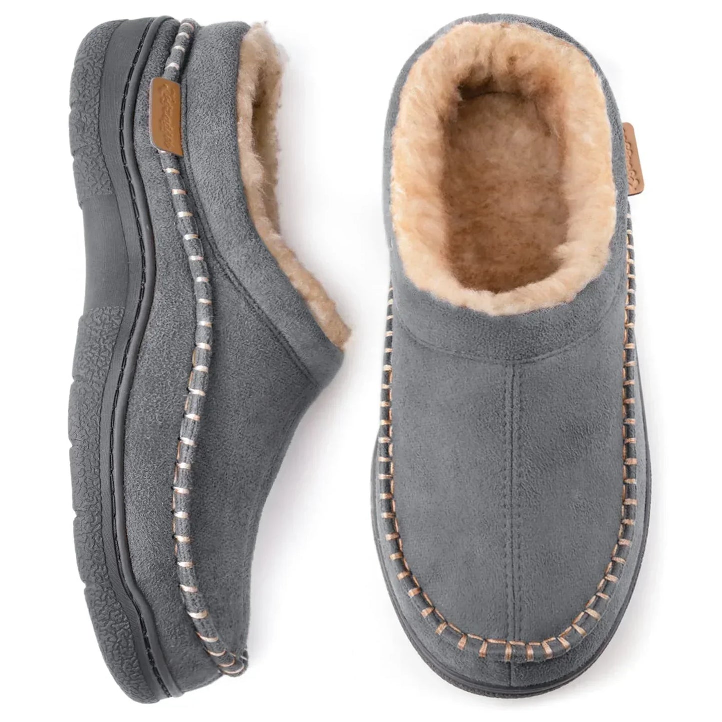 Chaussons confortables homme polaire chaude