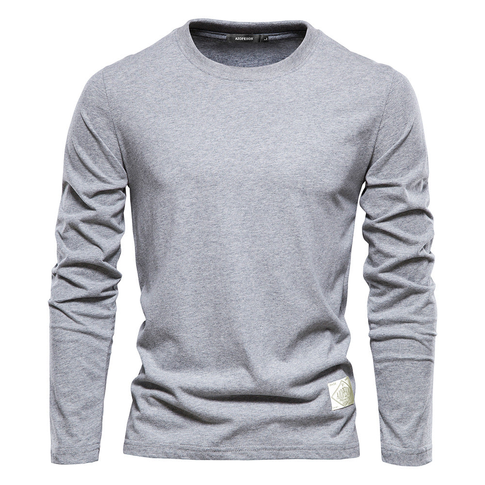 T-shirt manches longues en coton coupe moderne pour homme