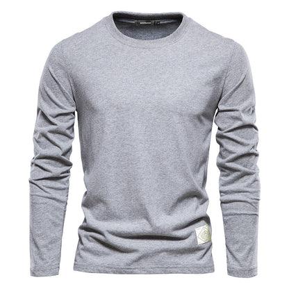 T-shirt manches longues en coton coupe moderne pour homme