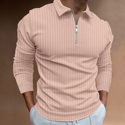 Polo pour homme style moderne avec fermeture éclair
