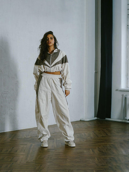 Ensemble de survêtement femme, à capuche, design à rayures