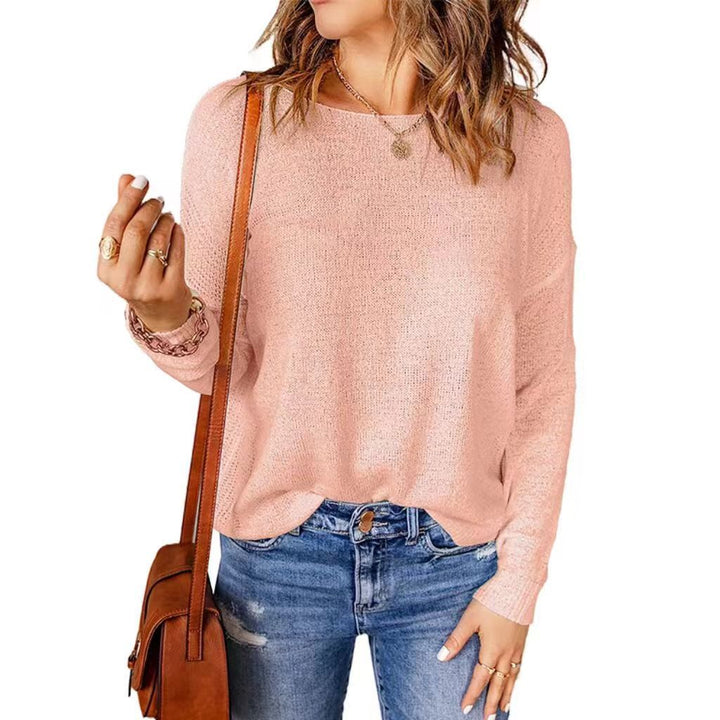 Pull femme grosse maille coupe ample col V